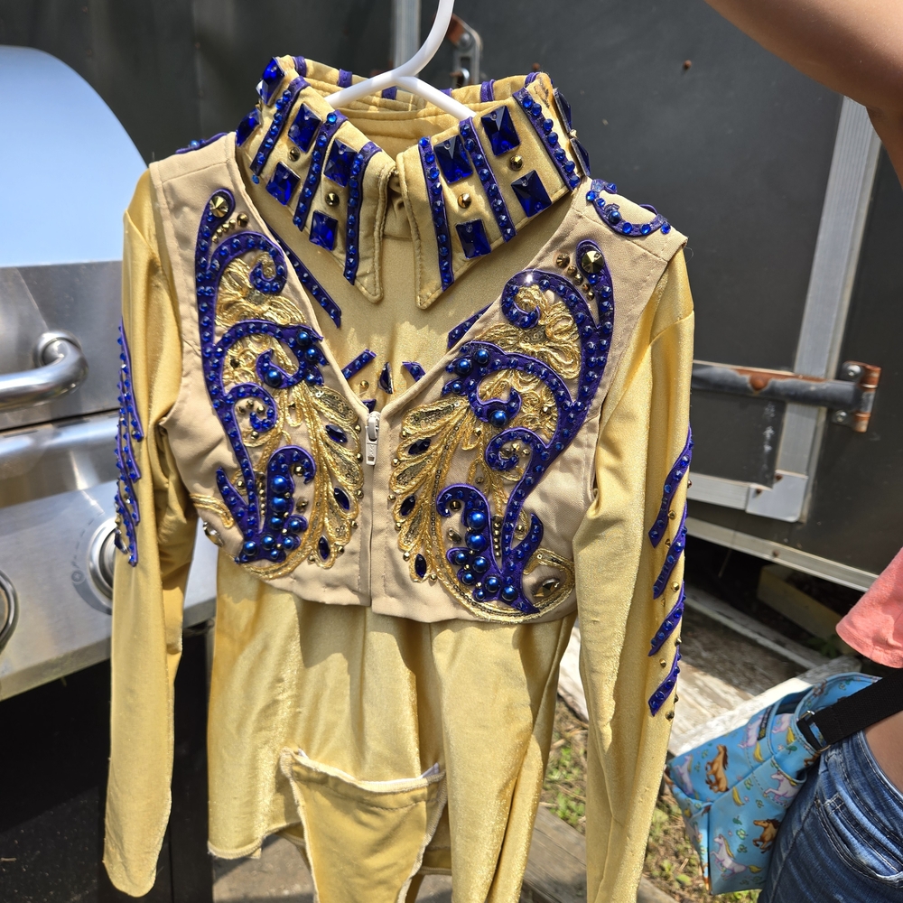 Kids Yellow and Blue Embellished Costume